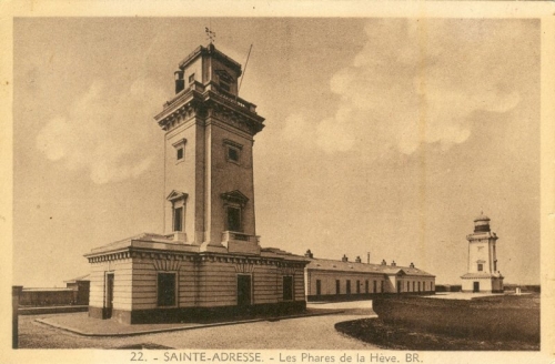 cap de la hève - les deux phares en 1900.jpg